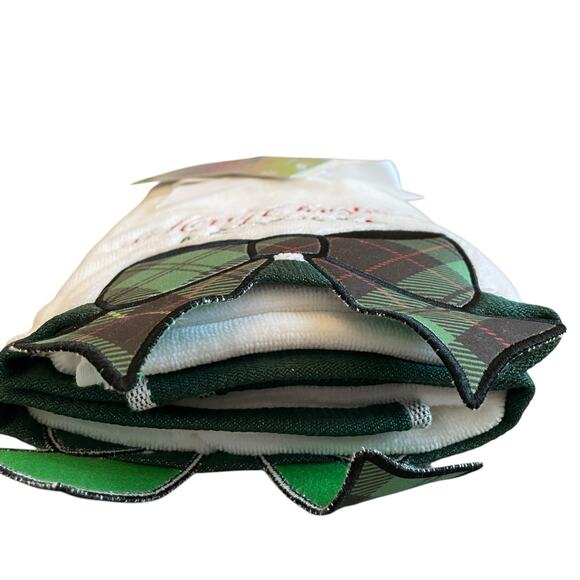 Rachel Zoe CHRISTMAS Plaid Bow Hand Towels Set of 2 Holiday Tartan New - Picture 5 of 10